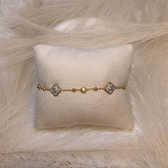 EVAMON  WHITE FLOWER BRACELET 