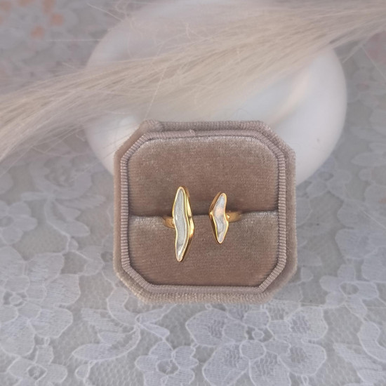 EVAMON  ΤWO WHITE RING