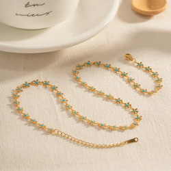 EVAMON BLUE FLOWERS NECKLACE
