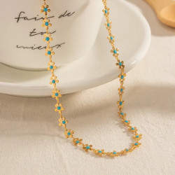 EVAMON BLUE FLOWERS NECKLACE