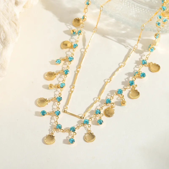 EVAMON ZADIG PETROL NECKLACE EVAMON ZADIG PETROL NECKLACE