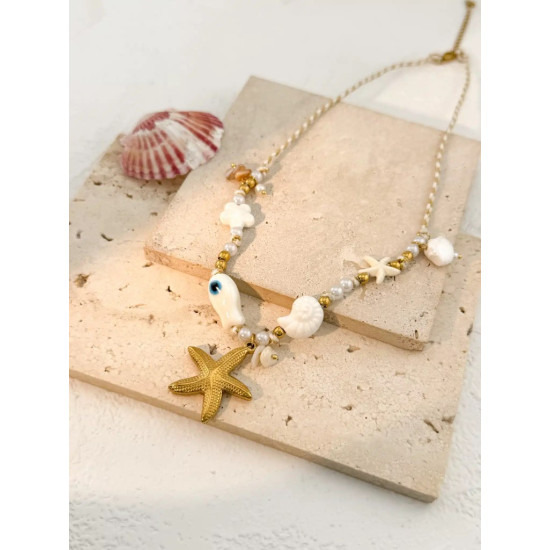 EVAMON  WHITE SUMMER NECK