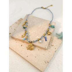 EVAMON  BLUE SUMMER NECK