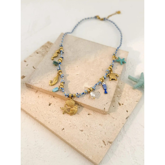 EVAMON  BLUE SUMMER NECK