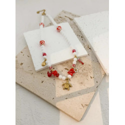 EVAMON RED  BOHO NECKLACE