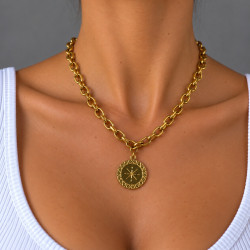 EVAMON  SOLARIS MEDALLION NECKLACE