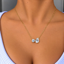 EVAMON TWO STRASSY NECKLACE 
